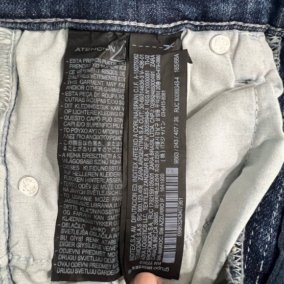 Zara Dark Blue Flare Jeans - Picture 6 of 7